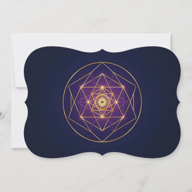 Celestial Golden Mandala — Balance in the Infinite Invitation (Front)