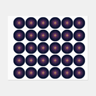 Celestial Golden Mandala — Balance in the Infinite Labels