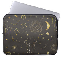 Celestial Golden Stars, Moon & Constellations