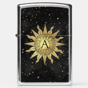 Celestial Golden Sun Zippo Lighter