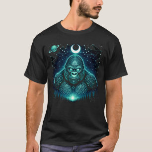 Celestial Gorilla – Cosmic Primate Wildlife Galaxy T-Shirt