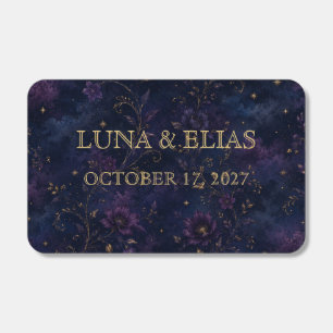 Celestial Gothic Moon Personalized Wedding Matchboxes