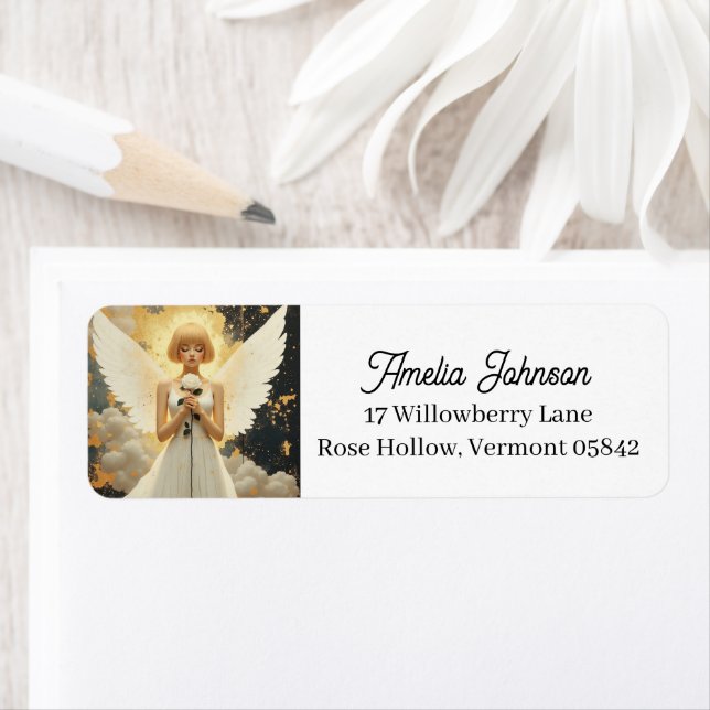 Celestial Grace | Pretty Angel and Rose  Label (Insitu)