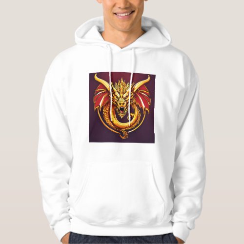 Celestial Guardian A Majestic Chinese Dragon Tatt Hoodie