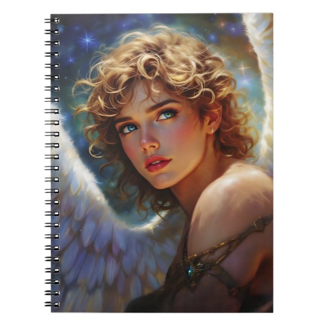 Celestial Guardian – Angel of the Stars Notebook (Front)