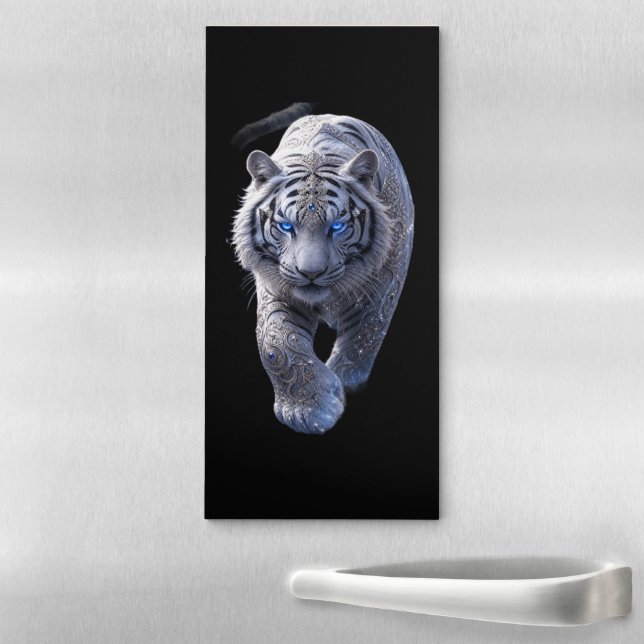 Celestial Guardian: Mythic White Tiger Magnetic Notepad (In Situ)
