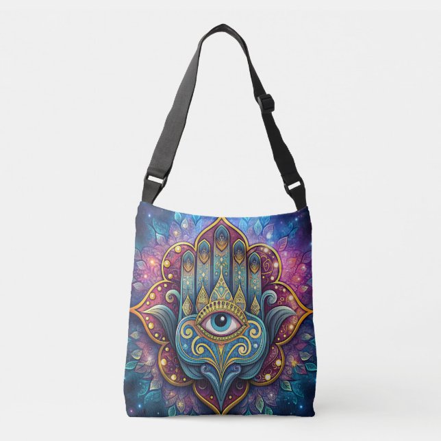 Celestial Hamsa  Crossbody Bag (Front)