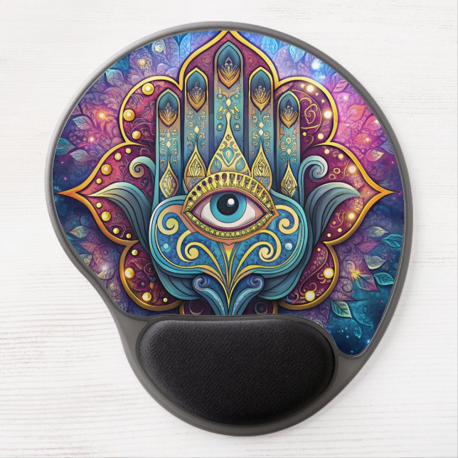 Celestial Hamsa  Gel Mouse Pad (Front)