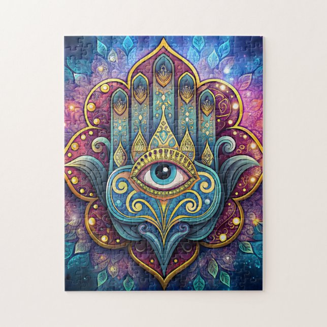 Celestial Hamsa  Jigsaw Puzzle (Vertical)