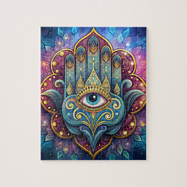 Celestial Hamsa  Jigsaw Puzzle (Vertical)