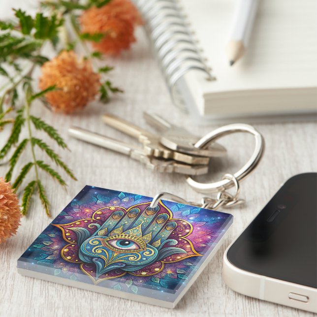 Celestial Hamsa  Keychain (Front Right)