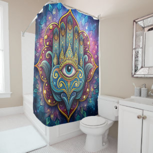 Celestial Hamsa  Shower Curtain