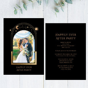 Celestial Happily Ever After Wedding Reception Invitation