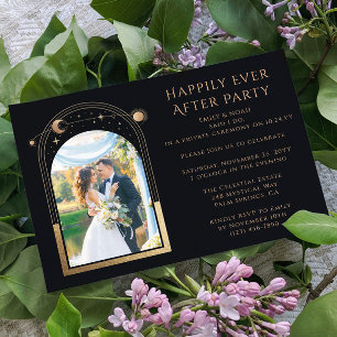 Celestial Happily Ever After Wedding Reception Invitation