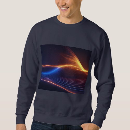 Celestial Harmony Gravity_Inspired Planet_Moon Em Sweatshirt