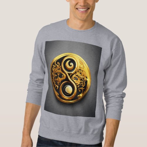 Celestial Harmony Gravity_Inspired Planet_Moon Em Sweatshirt