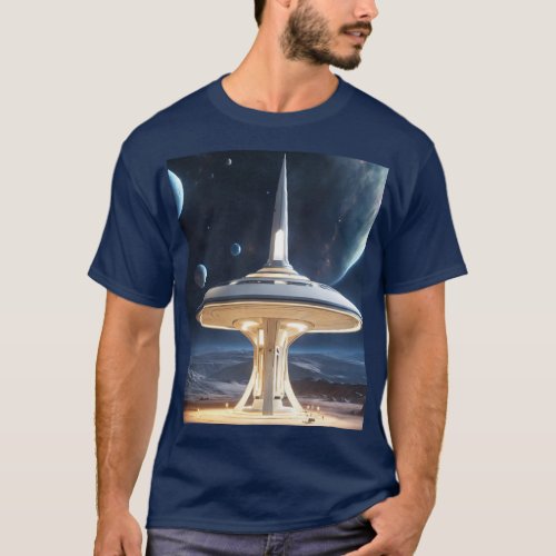 Celestial Harmony Gravity_Inspired Planet_Moon Em T_Shirt