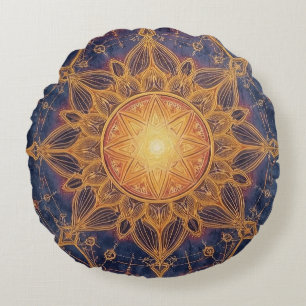 Celestial Harmony – Portal of the Sacred Light Round Pillow