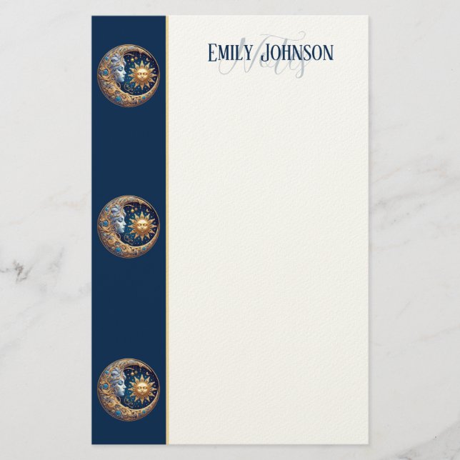 Celestial Harmony Stationery (Front)