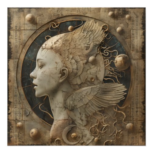 Celestial Harmony _ Steampunk Angelic Photo Print