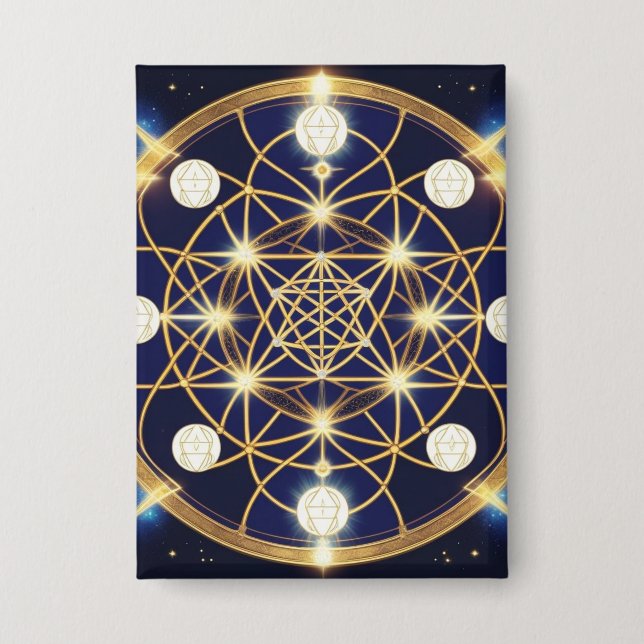 Celestial Harmony – The Light Within the Grid Button (Front)