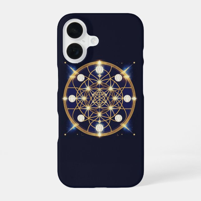 Celestial Harmony – The Light Within the Grid iPhone Case (Back)