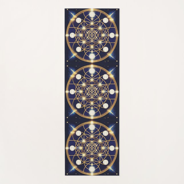 Celestial Harmony – The Light Within the Grid Yoga Mat (Front)