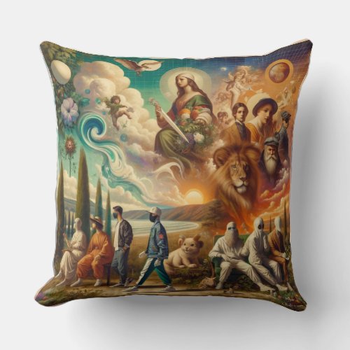 Celestial Harmony Throw Pillow