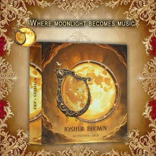 Celestial Harp of the Golden Moon. 3 Ring Binder