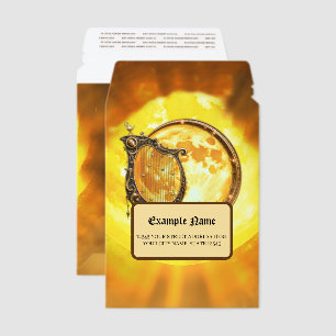 Celestial Harp of the Golden Moon.  Envelope Mailers