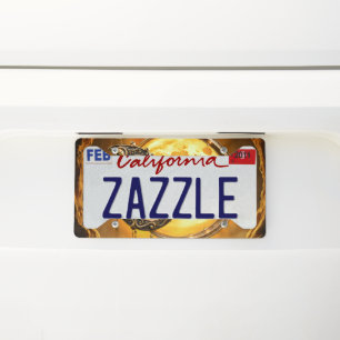 Celestial Harp of the Golden Moon License Plate Frame