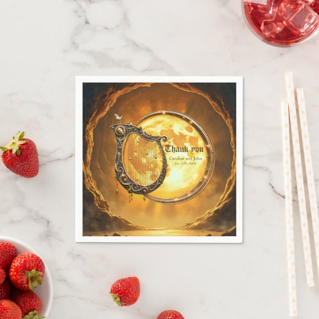 Celestial Harp of the Golden Moon. Napkins (Insitu)