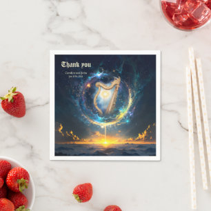 Celestial Harp of the Moonbound Skies.  Napkins