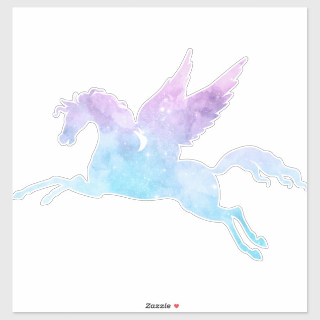 Celestial Holographic Rainbow Pegasus XL Vinyl  Sticker (Sheet)
