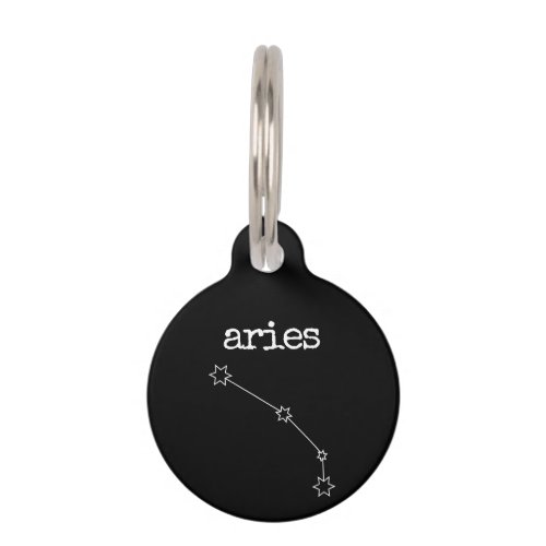 Celestial Horoscope Aries Pet ID Tag