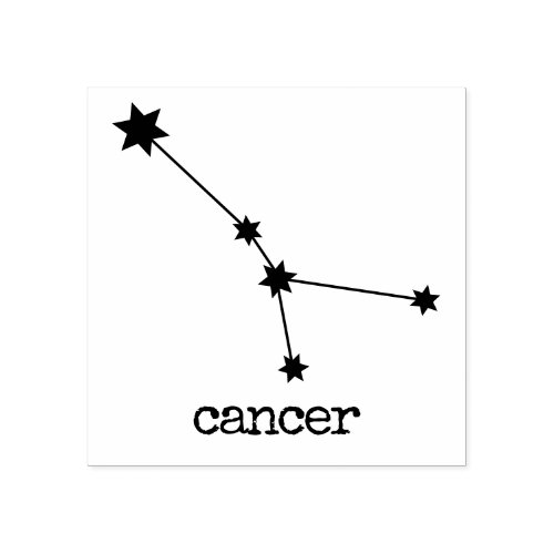 Celestial Horoscope Cancer Rubber Stamp