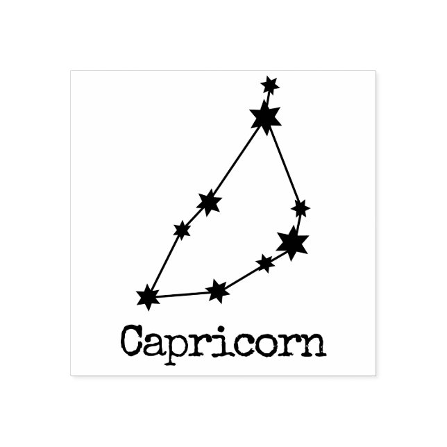 Celestial Horoscope Capricorn Rubber Stamp (Imprint)