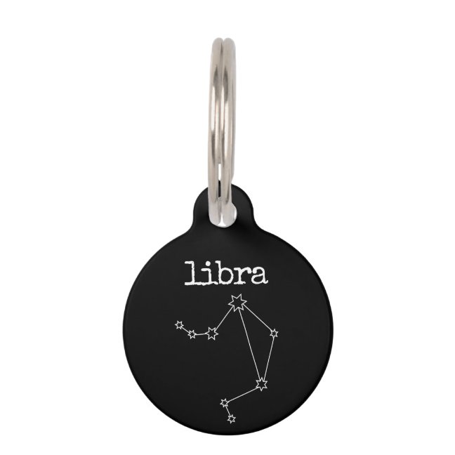Celestial Horoscope Libra Pet ID Tag