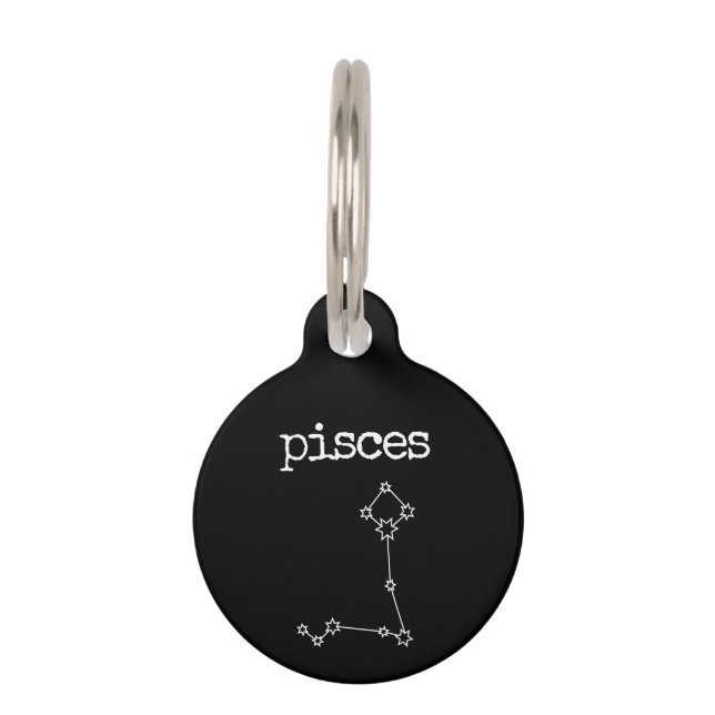 Celestial Horoscope Pisces Pet ID Tag (Front)