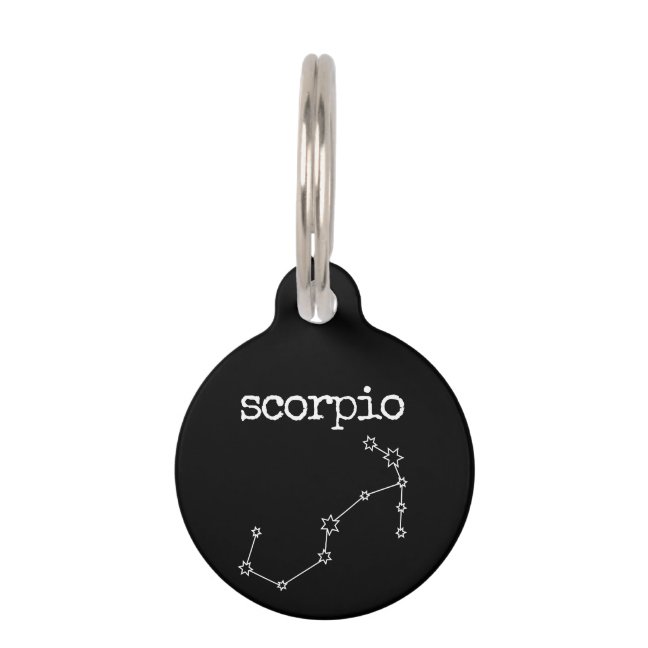 Celestial Horoscope Scorpio Pet ID Tag