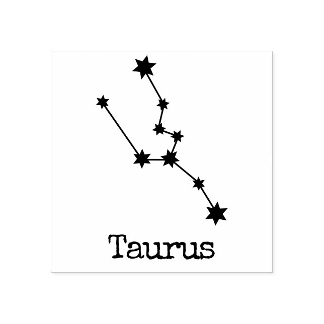 Celestial Horoscope Taurus Rubber Stamp (Imprint)
