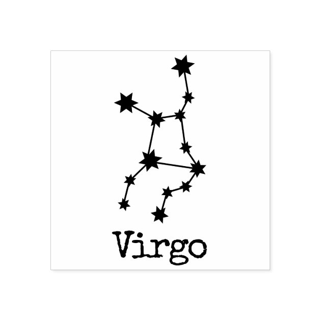 Celestial Horoscope Virgo Rubber Stamp
