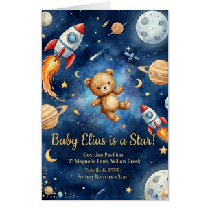 Celestial Hot Air Balloon Adventure Card