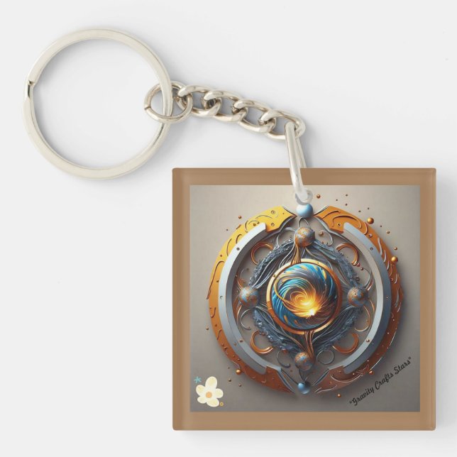 "Celestial Ignition" Keychain (Front)