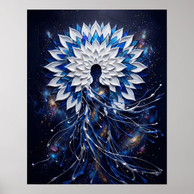 Celestial Impasto Mandala Goddess Poster (Front)