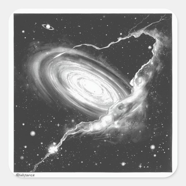 Celestial Ink Dreams Square Sticker (Front)