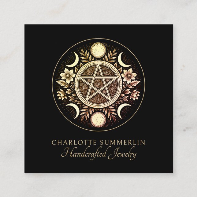 Celestial Jewelry Designer Business Card (Front)