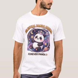 Celestial Kawaii Panda Space Galaxy Aesthetic Art T-Shirt