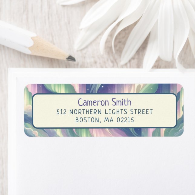 Celestial Kids Northern Lights Return Address  Label (Insitu)
