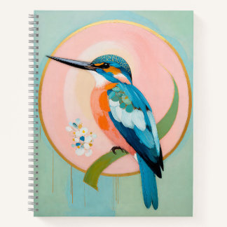 Celestial Kingfisher: A Study in Azure and Gold Notebook